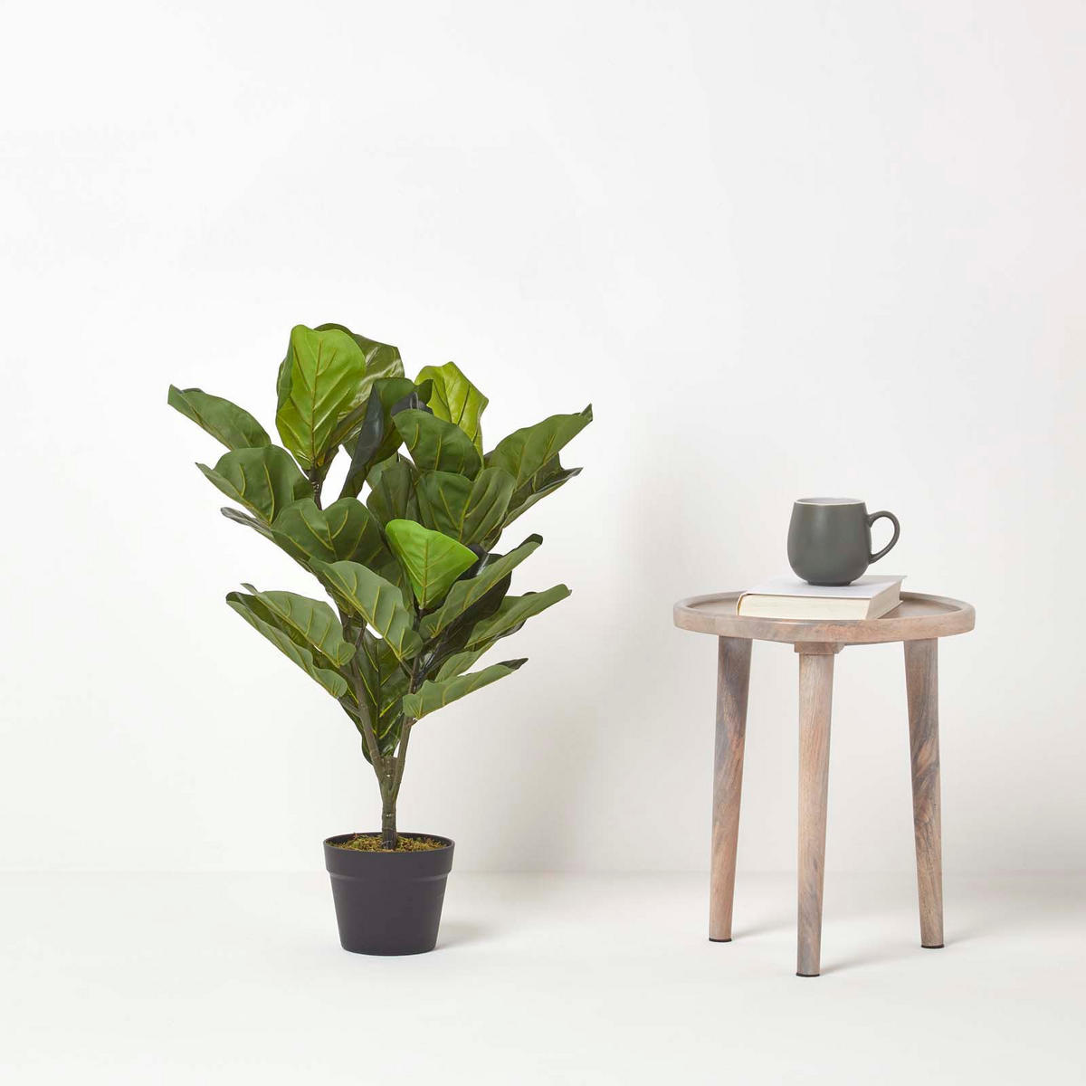 KUNSTPFLANZE Geigenfeige, 70 cm - Grün, Kunststoff (70cm) - Homescapes