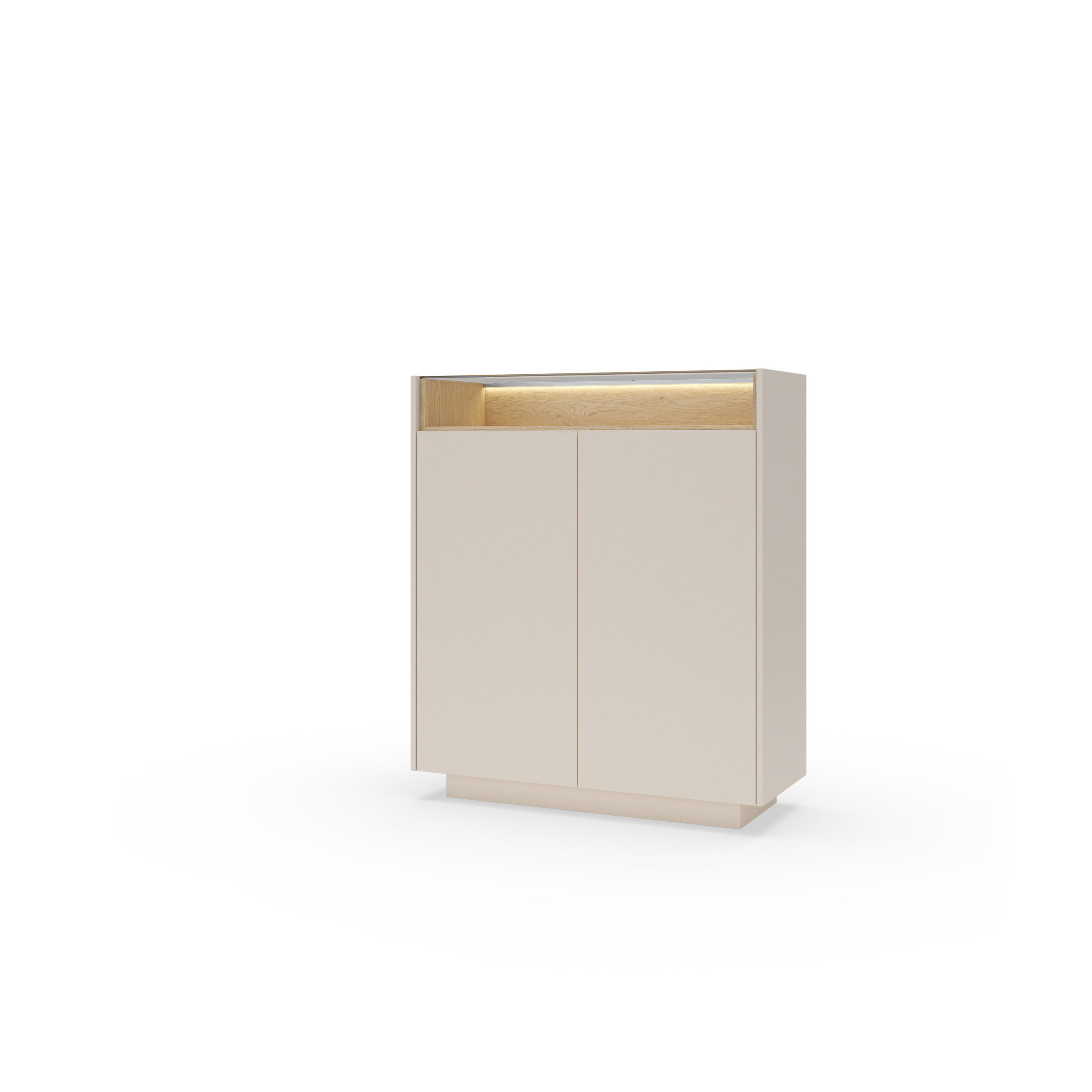 KOMMODE: beige + cremona Eiche, 103,2 x 119,2 x 39,5 cm - Beige, Holzwerkstoff (103.2/119.2/39.5cm) - 3XE LIVING