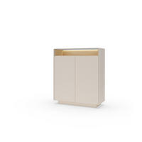KOMMODE: beige + cremona Eiche, 103,2 x 119,2 x 39,5 cm - Beige, Holzwerkstoff (103.2/119.2/39.5cm) - 3XE LIVING