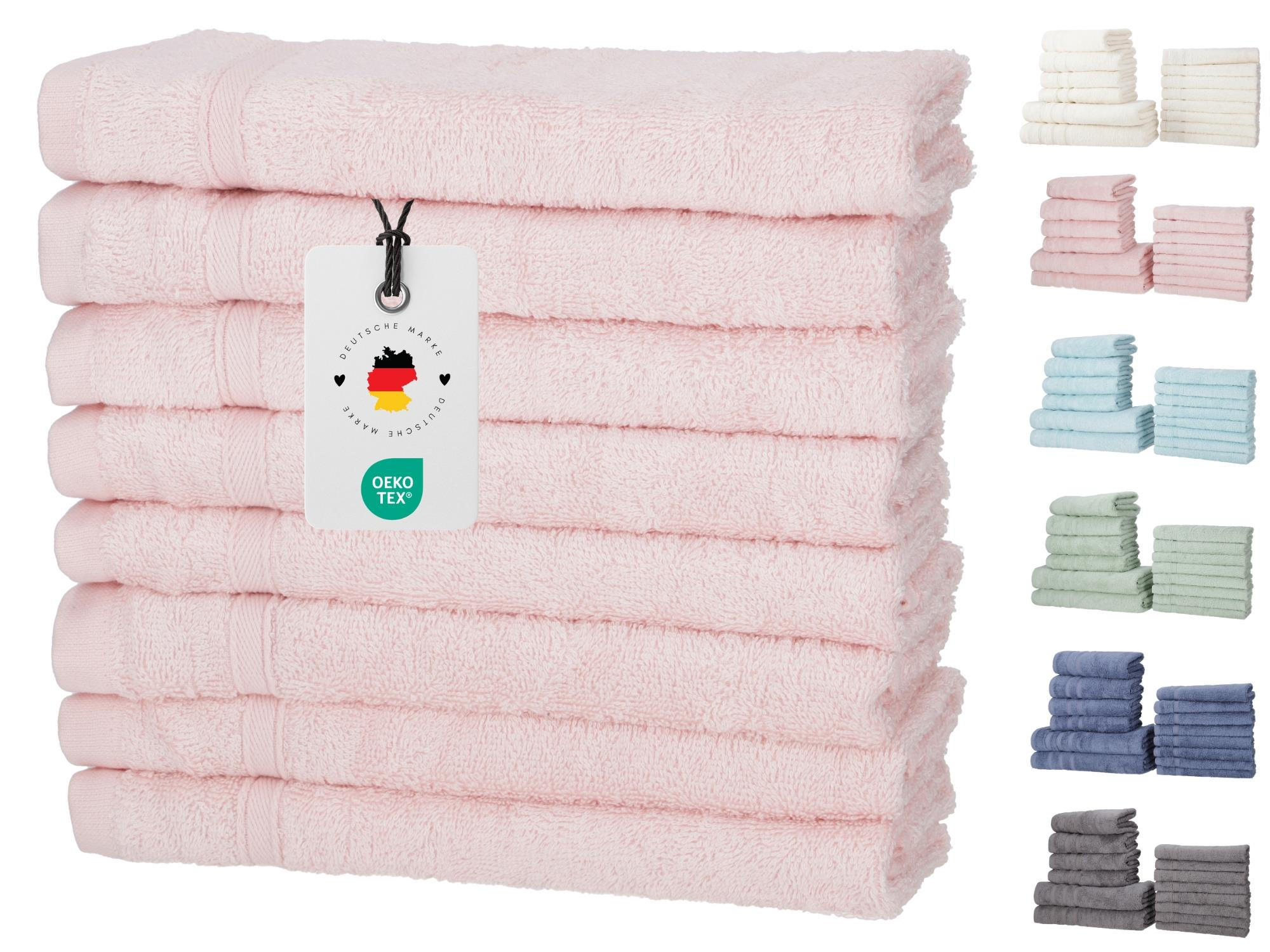 GÄSTETÜCHER 30x50 cm 450g/m2 im 8er Set, Gästetuch Rosa - Rosa, Textil (35/50cm) - Carpe Sonno