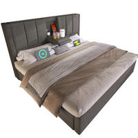 POLSTERBETT 140/190 cm Grau aus Leinen mit Stauraum - Grau, Textil (140/190cm) - OKMYHOME