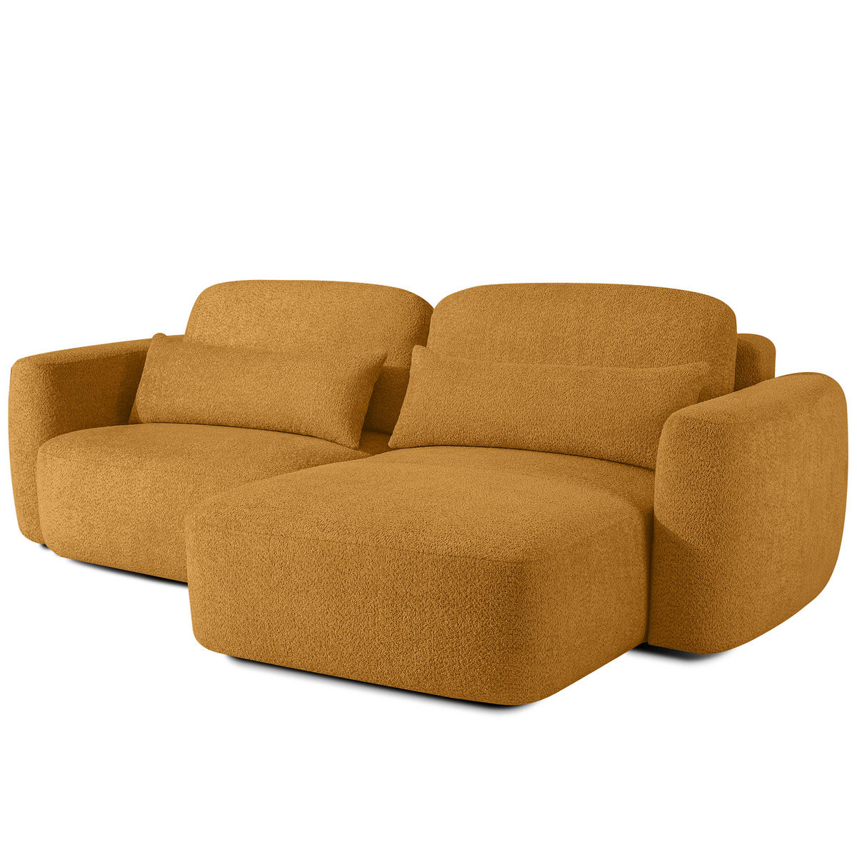 ECKSOFA rechts ELOSA - Honig, Holz/Textil (245/165cm) - KONSIMO®