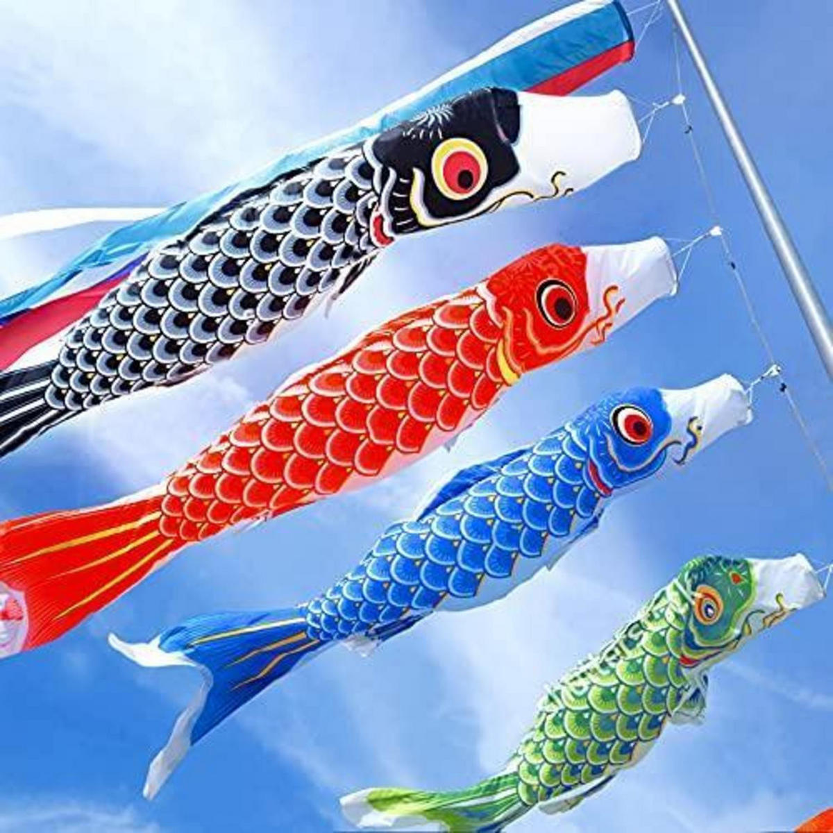 WINDSACK Koi Fisch 66 cm - Multicolor, Textil (66/16.5/1cm)