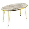 COUCHTISCH Skævinge 90/50/43 - Weiß, Metall (50/90/43cm) - [en.casa]