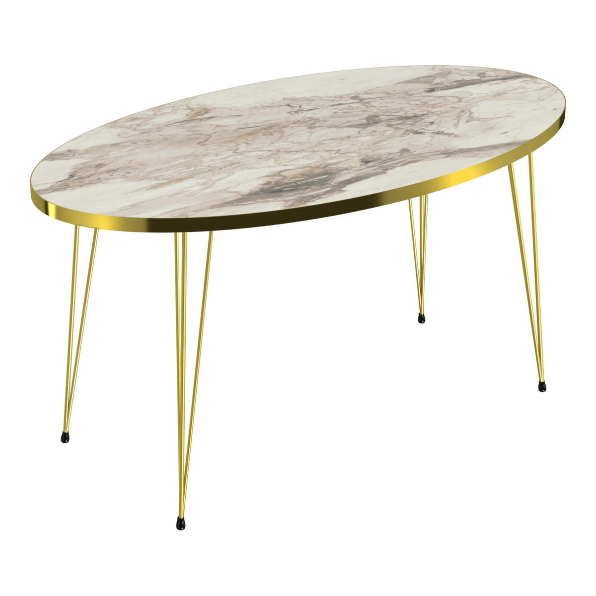 COUCHTISCH Skævinge 90/50/43 - Weiß, Metall (50/90/43cm) - [en.casa]