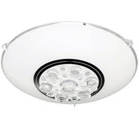 LED DECKENLEUCHTE NOA Weiß Kristalloptik - Weiß, Glas (25/25/10cm) - Wofi