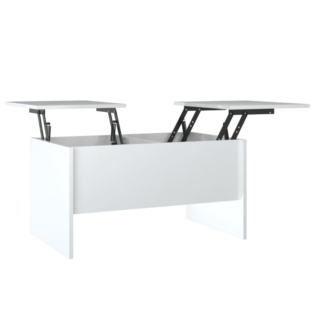 COUCHTISCH Hochglanz-Weiß 80x50x42,5 cm Holzwerkstoff - Weiß, Holzwerkstoff (80/50/42.5cm) - furnicato