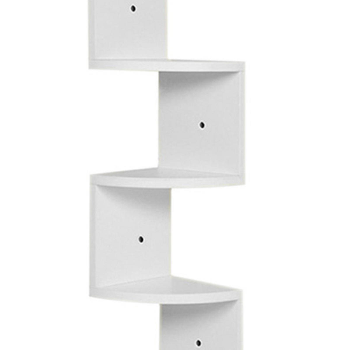 WANDREGAL 19.5/19.5/81 cm 3-Stufig Wandmontage Holz Weiß - Weiß, Holzwerkstoff (19.5/81/19.5cm) - Livingandhome