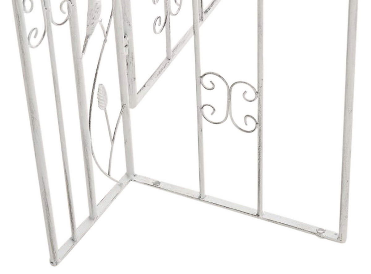 ROSENBOGEN Anders 144x36x270cm Metall Antik-Weiß Rankhilfe - Weiß, Metall (144/270/36cm) - DELUKE