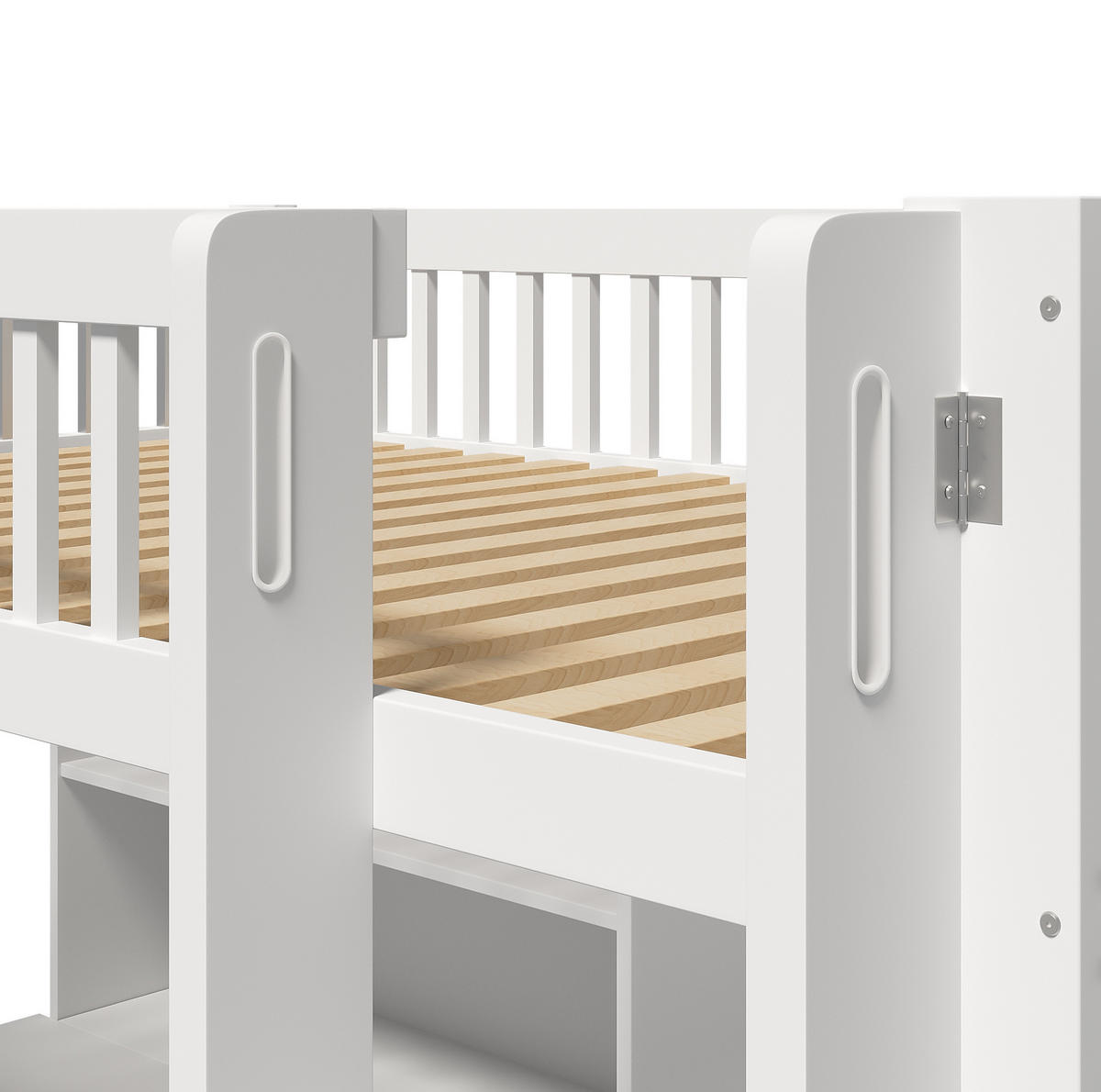 HOCHBETT 90/200 cm in Weiß mit Schreibtisch und 3 Schubladen - Weiß, Holz (90/200cm) - Flora Grace