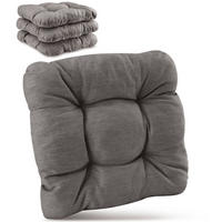 STUHLKISSEN HighLux SK 35/35/8cm Hellgrau (4tlg) - Hellgrau, Textil (35/35/32cm) - Beautissu 