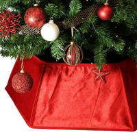 UNIQUE Living - Zita Weihnachtsbaumrock - 40x25cm - Rot - Rot, Textil (40cm) - Unique Living