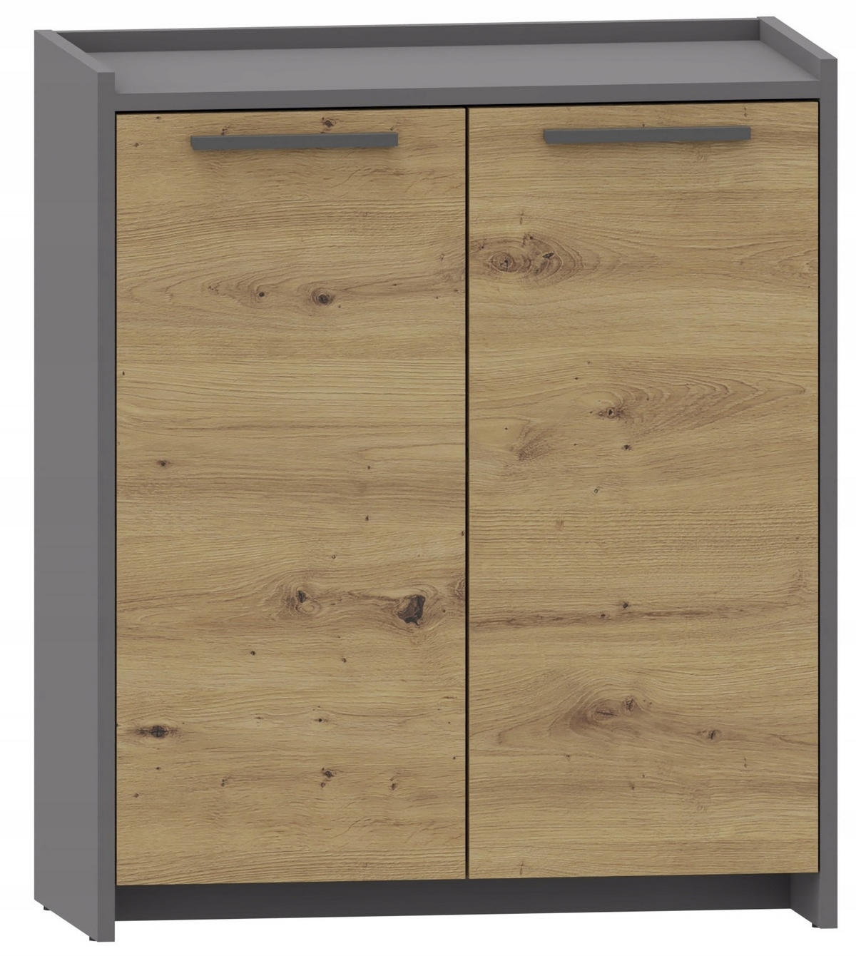 KOMMODE ALTIVO COM 70 2D Anthrazit-Artisan Eiche 68,8/35,9/80,6 cm - Anthrazit/Eiche Artisan, Holzwerkstoff (68.8/80.6/35.9cm) - Matkam Möbel