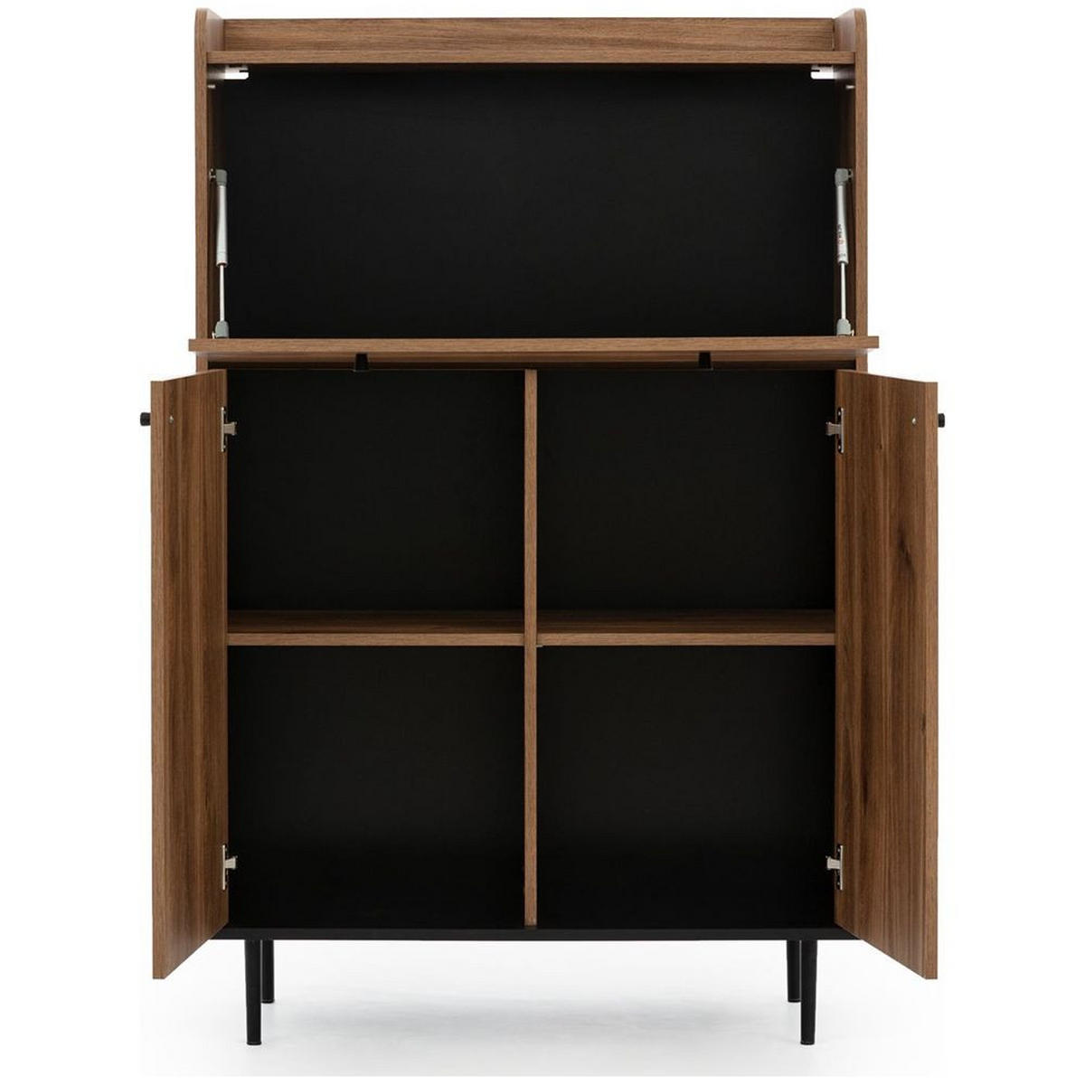 WOHNZIMMER-SET 4-TLG. Varedo-132 - Braun, Holzwerkstoff (399/140/62cm) - Lomado
