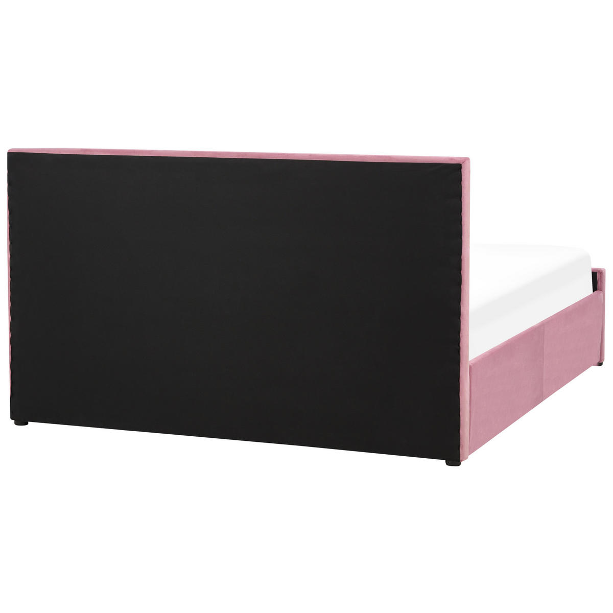 BETT mit Stauraum 160x200 cm Rosa Rochefort - Pink, Textil (160/200cm) - Beliani