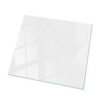 TISCHPLATTE 50x50 cm Glatte Weiße Oberfläche - Weiß Hochglanz/Weiß, Glas (50/50/0.4cm) - TULUP
