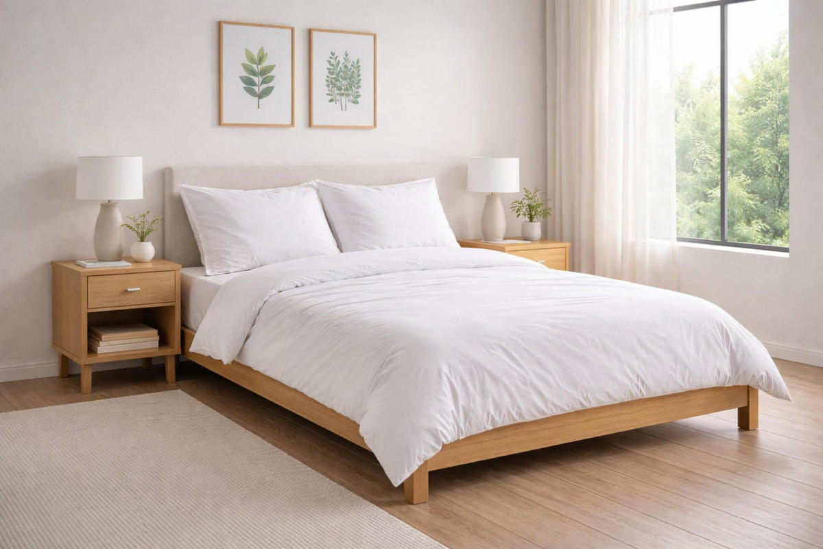 MAKO-SATIN-BETTWÄSCHE 155x240 cm aus 100% Baumwolle mit Reißverschluss, Uni Bettbezug 155 x 240 - Weiß - Weiß, Textil (155/240cm) - Carpe Sonno