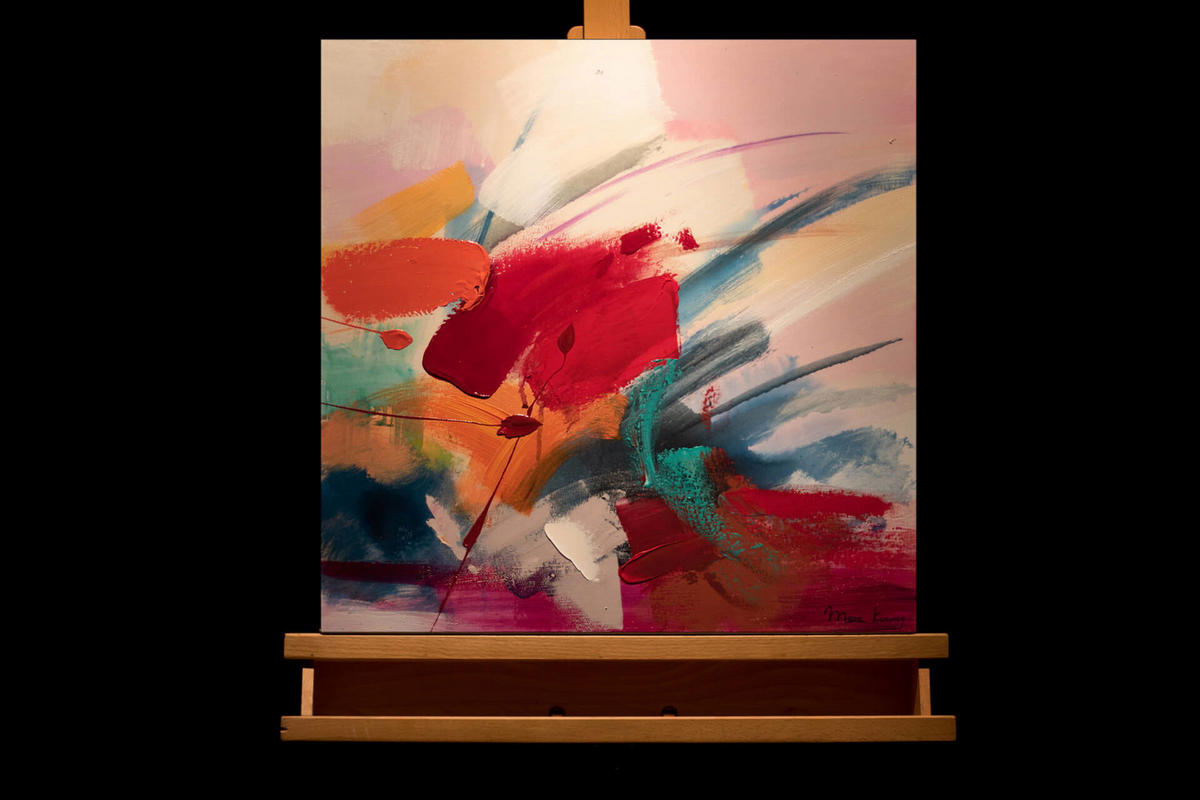 ACRYLBILD HANDGEMALT 50/50 cm - Multicolor, Holz/Textil (50/50cm) - KUNSTLOFT