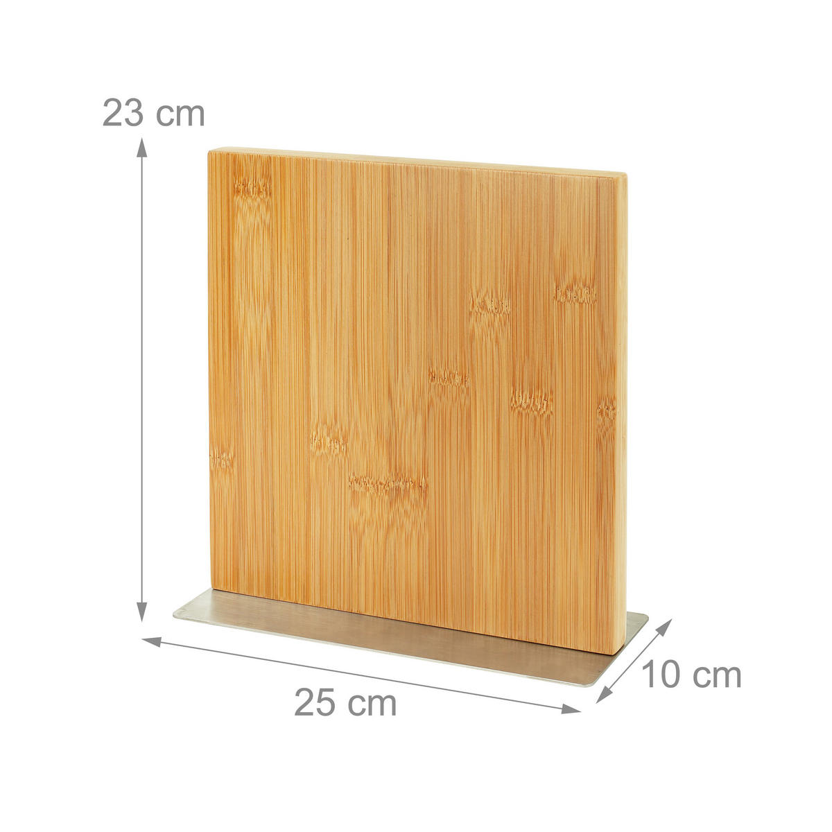 MESSERBLOCK - Hellbraun, Holz/Textil (25/23/10cm) - Relaxdays