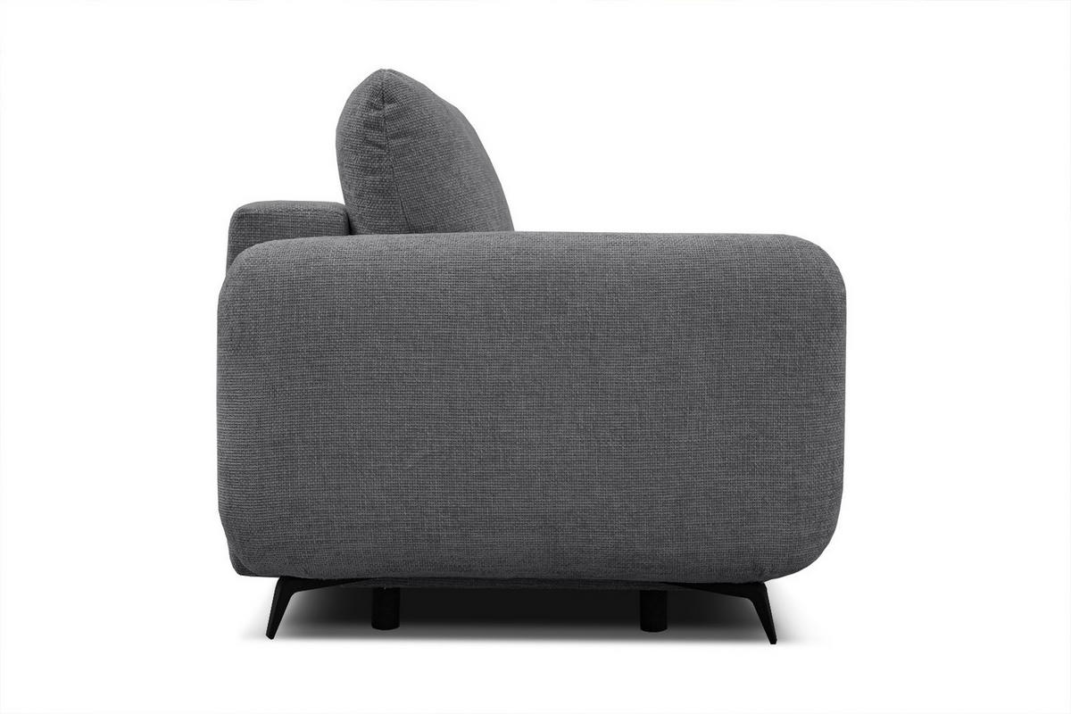 SOFA DRAKE 3-Sitzer mit Schlaffunktion, dunkelgrau - Dunkelgrau/Braun, Holz/Textil (232/90/107cm) - Courtois Laville