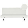 3-SITZER-SCHLAFSOFA Bouclé weiß Hasle - Schwarz/Weiß, Textil (168/77/88cm) - Beliani