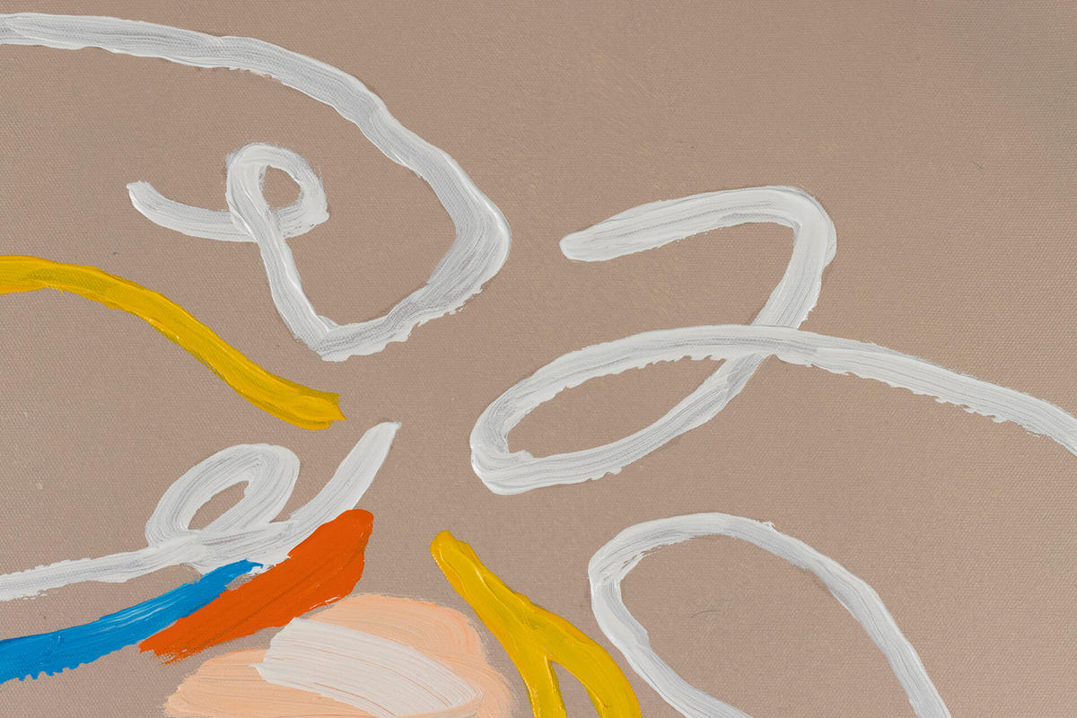 ACRYLBILD HANDGEMALT 75/100 cm - Beige/Multicolor, Holz/Textil (1.8/100cm) - KUNSTLOFT