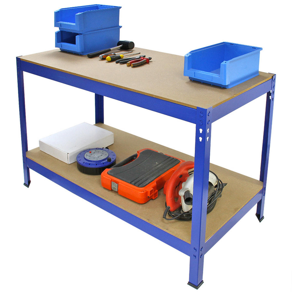 WERKBANK Q-Rax 100 cm - Blau - Blau, Metall (100/90/60cm) - Monstershop