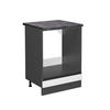 HERDUMBAUSCHRANK R-Line Weiß 60 cm, AP Anthrazit - Anthrazit/Weiß, Holzwerkstoff (60/81.6/60cm) - Vicco