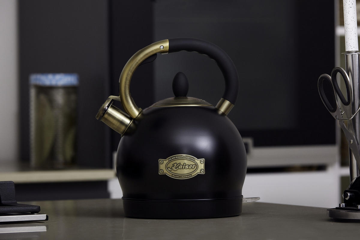 WASSERKOCHER WK 2000 Em, Anthrazit, Kontroll LED 2L - Anthrazit, Metall (22/23/27cm) - Kaiser Küchengeräte