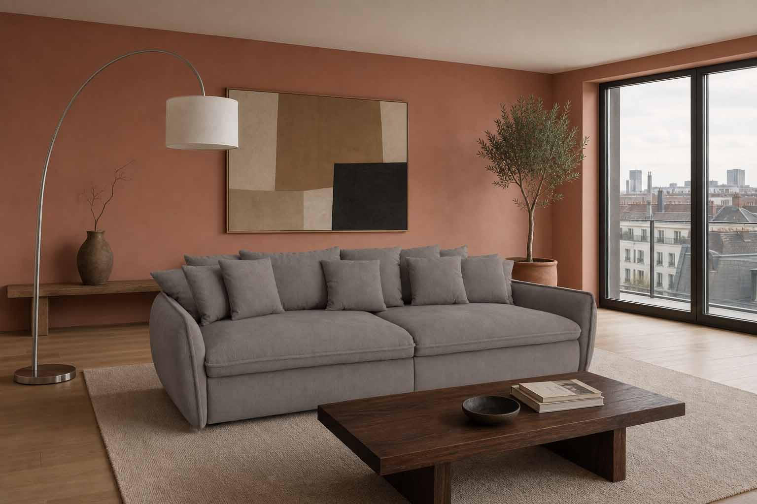 foamnova Bigsofa Taupe 274x61x131 cm