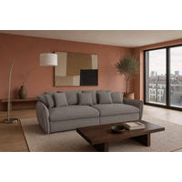 BIGSOFA Hereford XXL Cord Beige inkl. 12 Kissen 274/131/61 cm - Taupe, Kunststoff/Textil (274/61/131cm) - foamnova