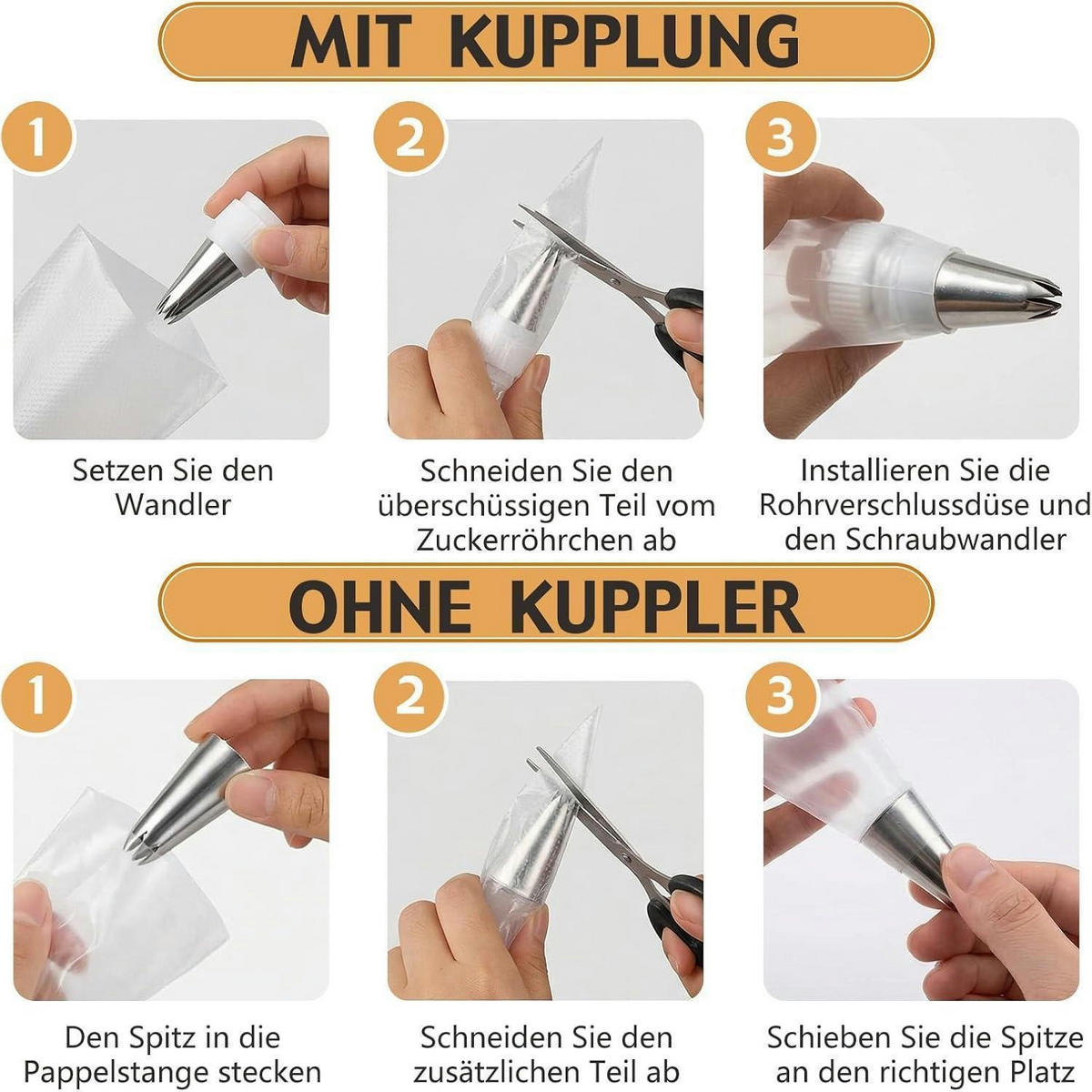 SPRITZBEUTEL 100 Stück 31x20 cm extra dick - Weiß, Kunststoff (20/1/31cm)