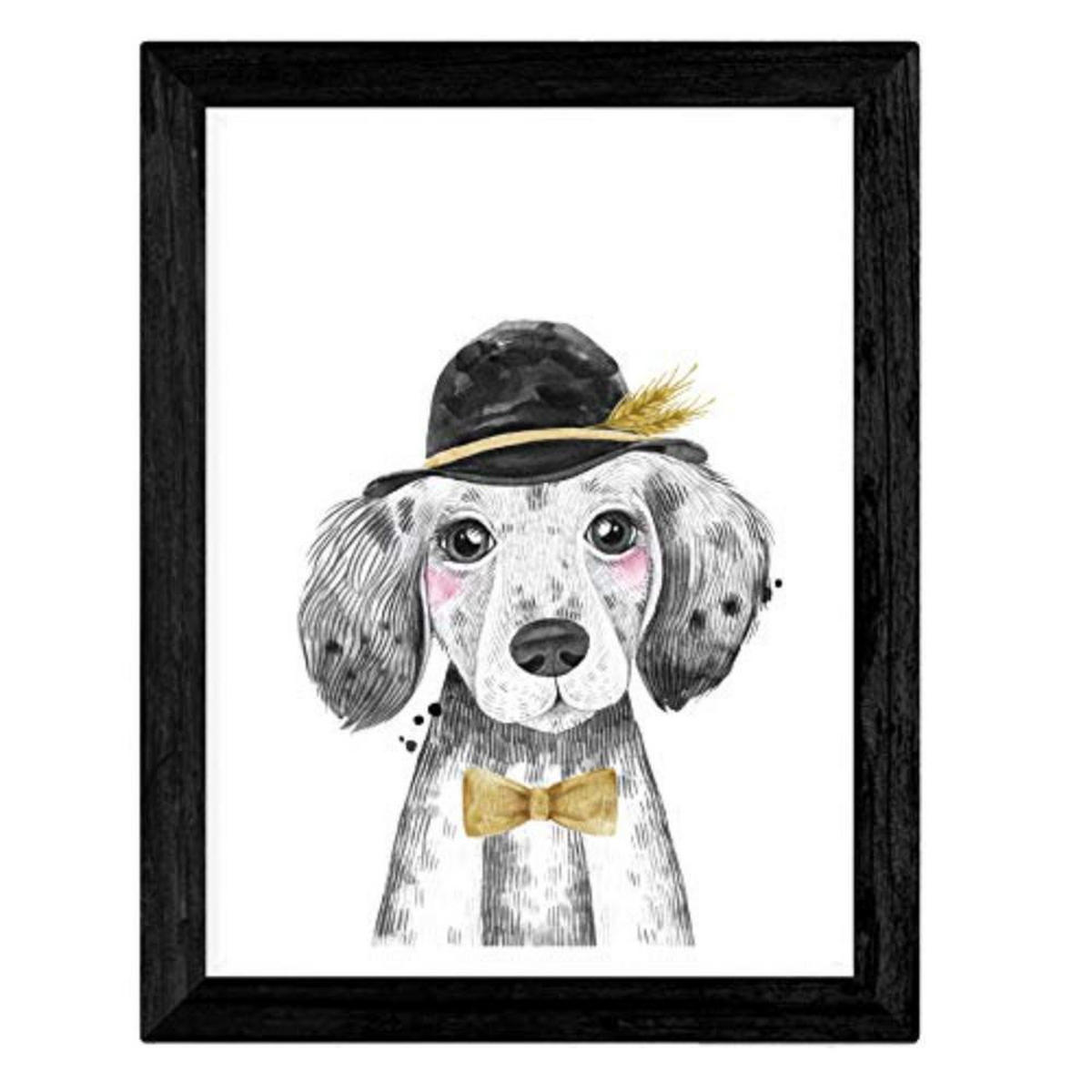 POSTER Set mit 4 von Kindern Tieren gelbe Töne A3 Rahmenlos - Klar, Papier (29.7/3cm) - Nacnic