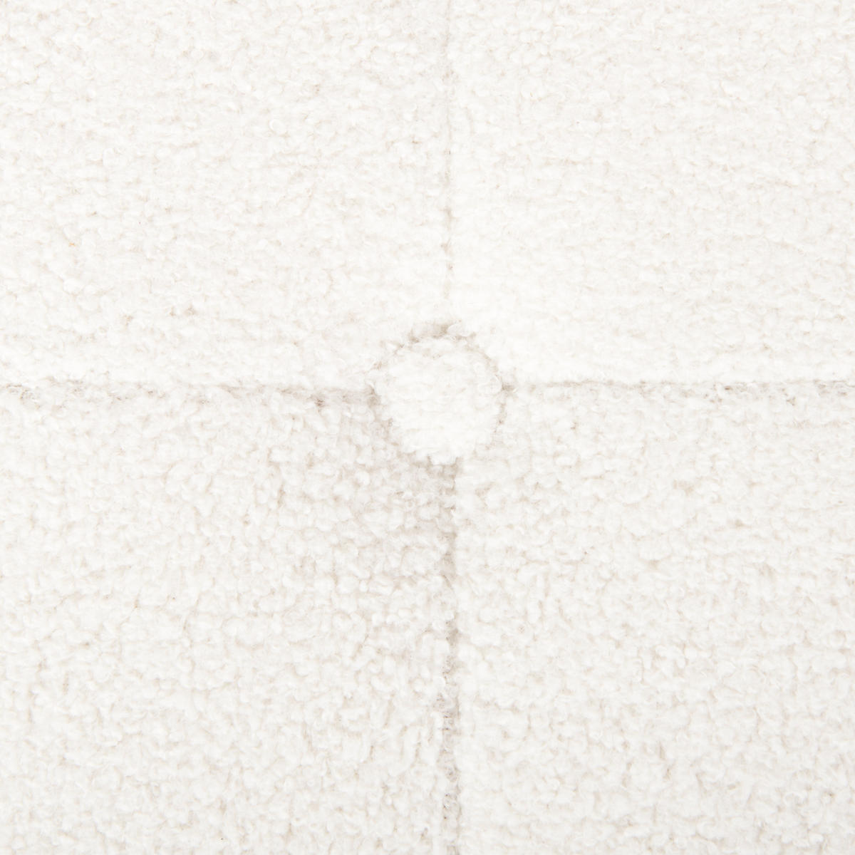 POUF Tampa 55/55/30 cm - Weiß, Textil (55/30/55cm) - Beliani