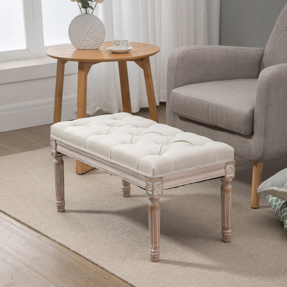 SITZBÄNKE Beige 1 Stück - Beige, Kunststoff (80/43/40cm) - GiPP