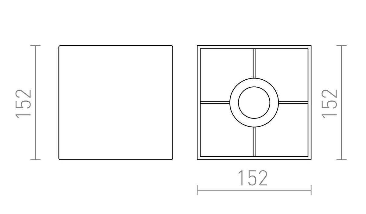 LEUCHTE TEMPO Polycotton schwarz 28 W - Schwarz, Textil (15/15/15cm) - Rendl