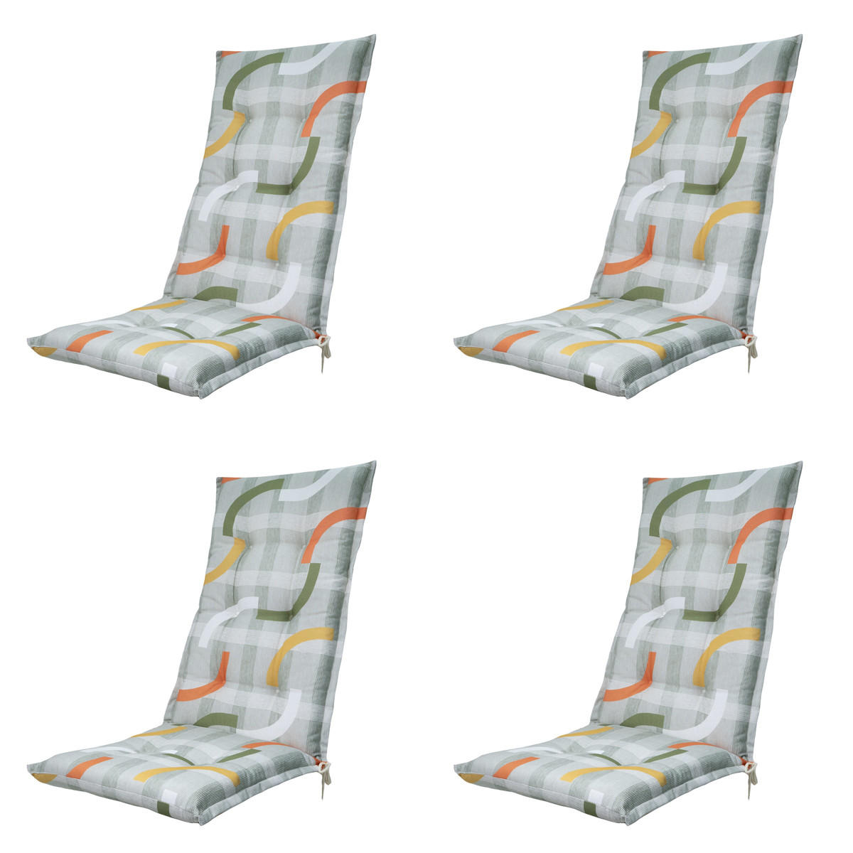 GARTENSTUHLKISSEN Tess 123/50 cm 4er-Set - Orange, Textil (50/7/123cm) - Madison