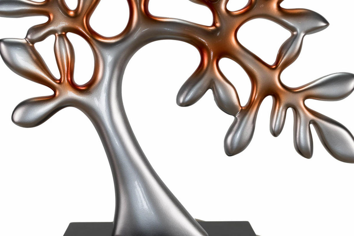 SKULPTUR Silber 38/38 cm - Silberfarben, Stein (1.54/38/10cm) - KUNSTLOFT