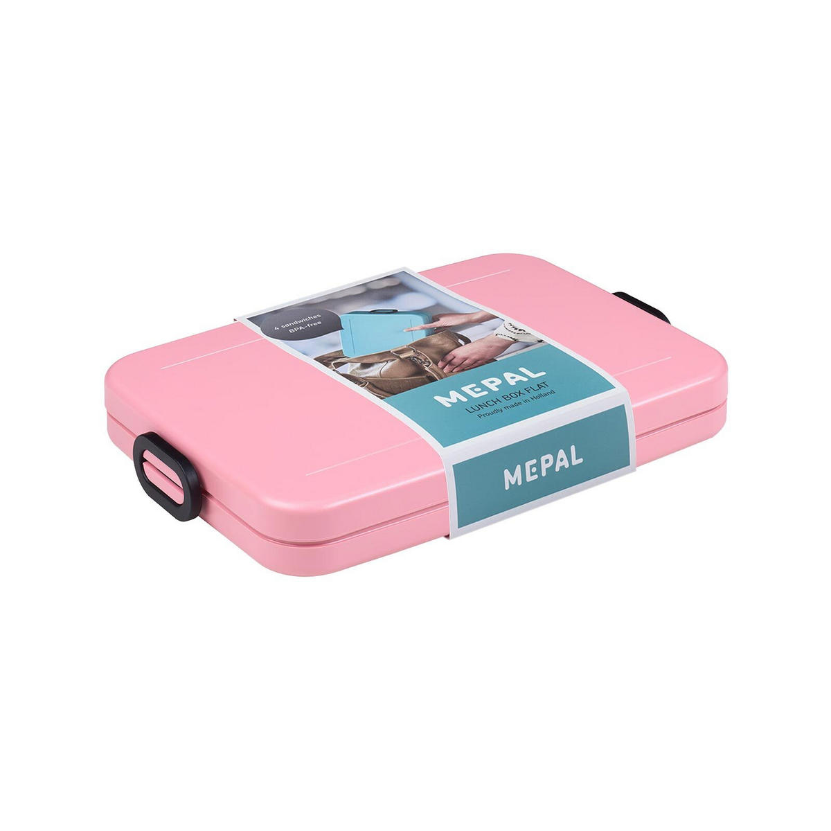LUNCHBOX Take a Break Flat Nordic Pink 800 ml - Rosa, Kunststoff (17/3.3/25.5cm) - Mepal
