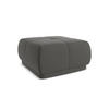 POUF Samt Stoff Grau - Dunkelgrau/Schwarz, Kunststoff/Textil (60/35/60cm) - Makamii