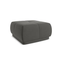 POUF Samt Stoff Grau - Dunkelgrau/Schwarz, Kunststoff/Textil (60/35/60cm) - Makamii