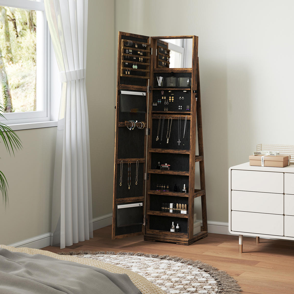 STANDSPIEGEL DE-18887 Braun Rustikal - Braun, Holzwerkstoff (38/160/38cm) - ComfortXL