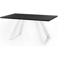 ESSTISCH Colter Weiß rechteckig ausziehbar, Schwarz 140-240/80/76 cm - Schwarz/Weiß, Holzwerkstoff/Metall (140/80/76cm) - WFL GROUP