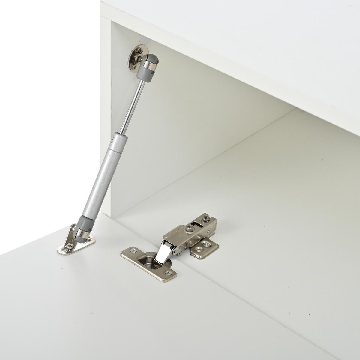 TV-ELEMENT in Weiß TV Schrank mit Stauraum,LED-Beleuchtung für Wohnzimmer B190/T40/H48.5cm - Weiß, Holzwerkstoff (190/48.5/40cm) - STILVORA