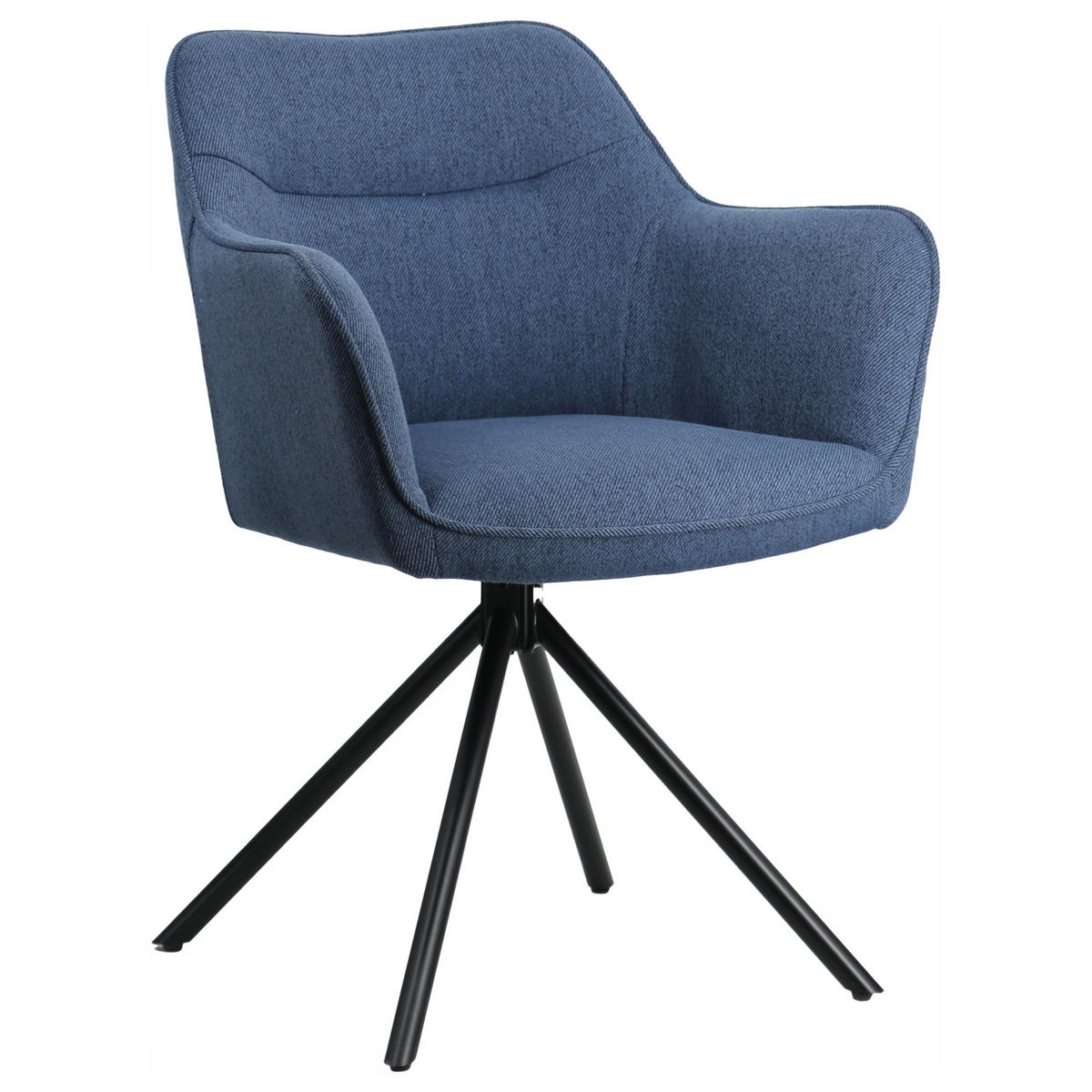STÜHLE Danna Blau 2er-Set - Blau, Textil (58/80.5/59cm) - Happy Garden