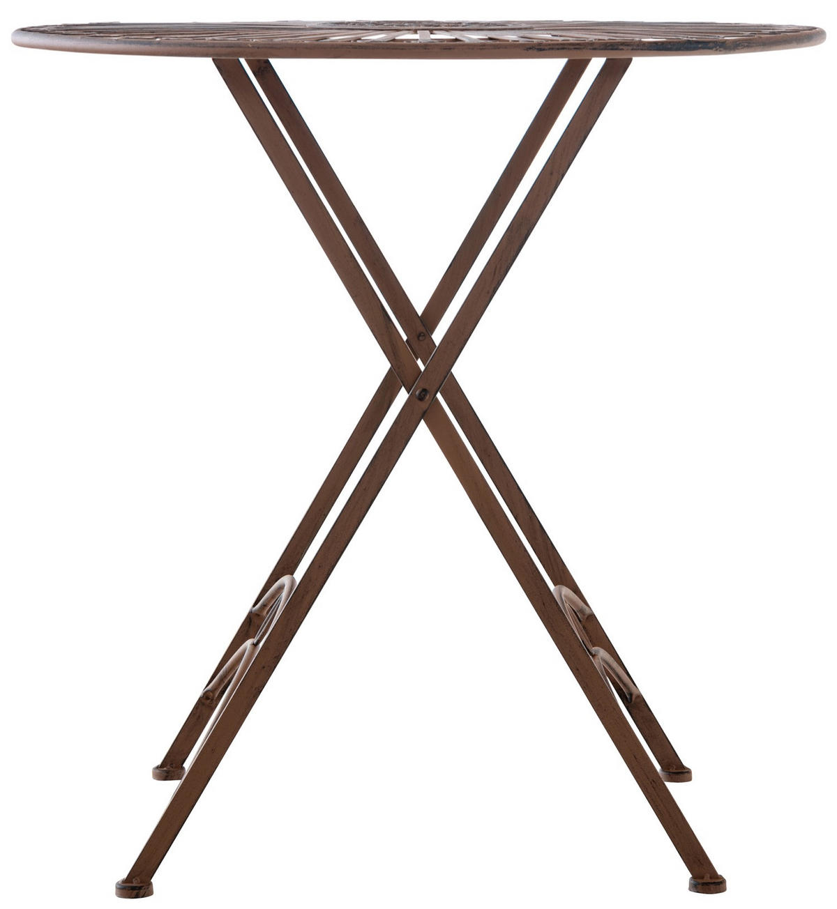 GARTENTISCH Thegel antik braun - Braun, Metall (71/71/71cm) - TPFGarden