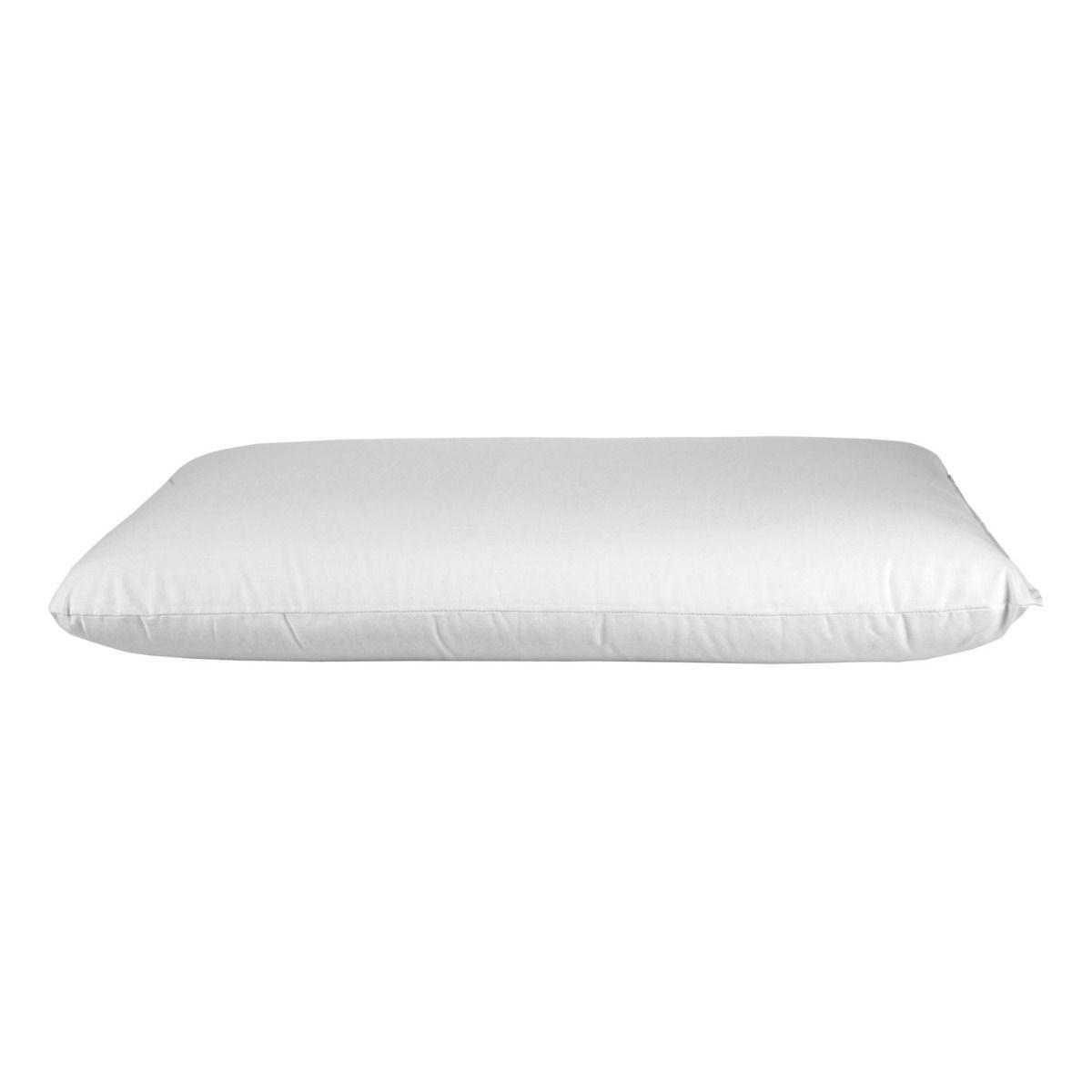 KOPFKISSEN Aloe Vera mit Federn & Daunen 48/74 cm - Weiß, Textil (48/74cm) - Homescapes