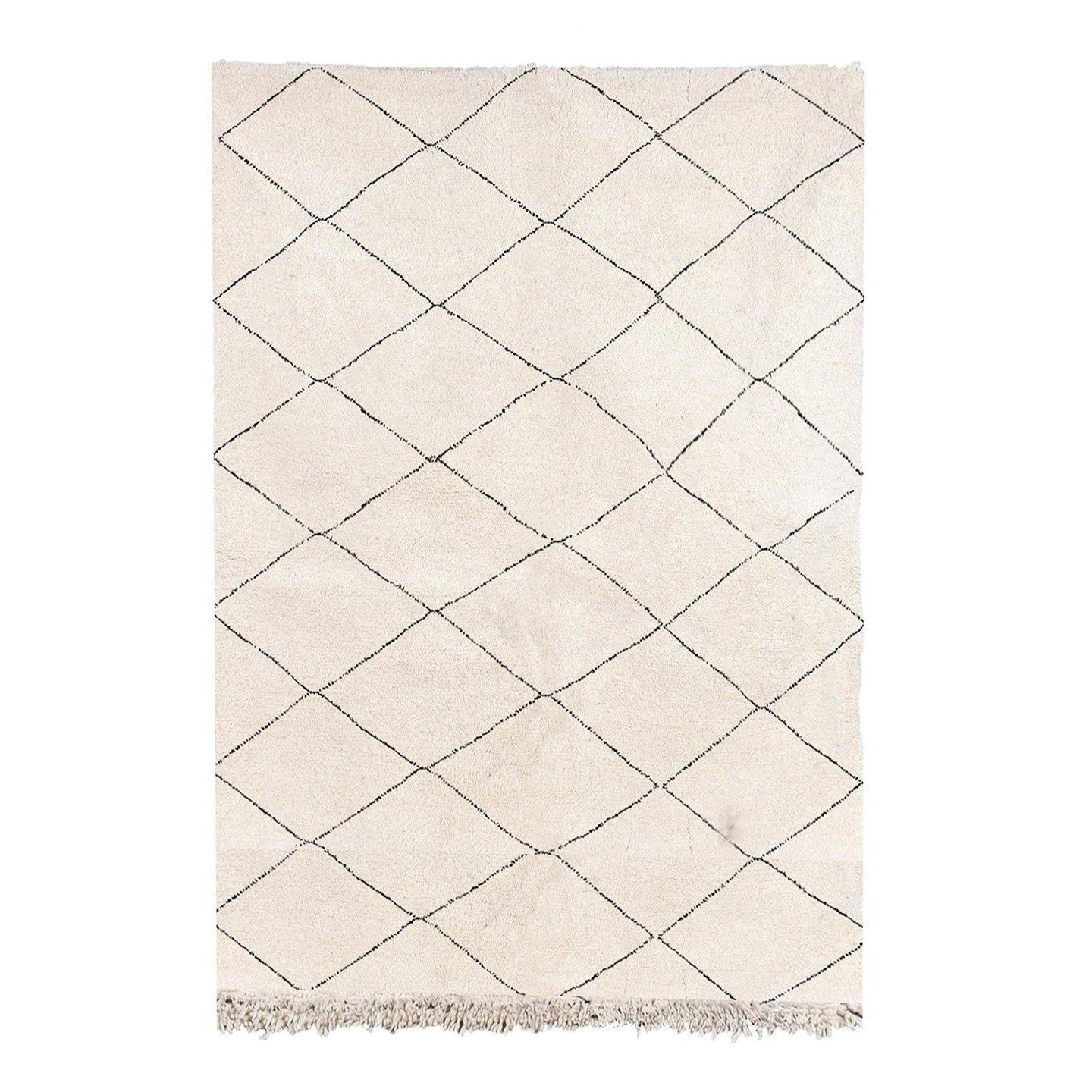 BERBERTEPPICH marokkanisch schwarz weiß Kasbah beige - Beige, Naturmaterialien (250/350cm) - AFK Living