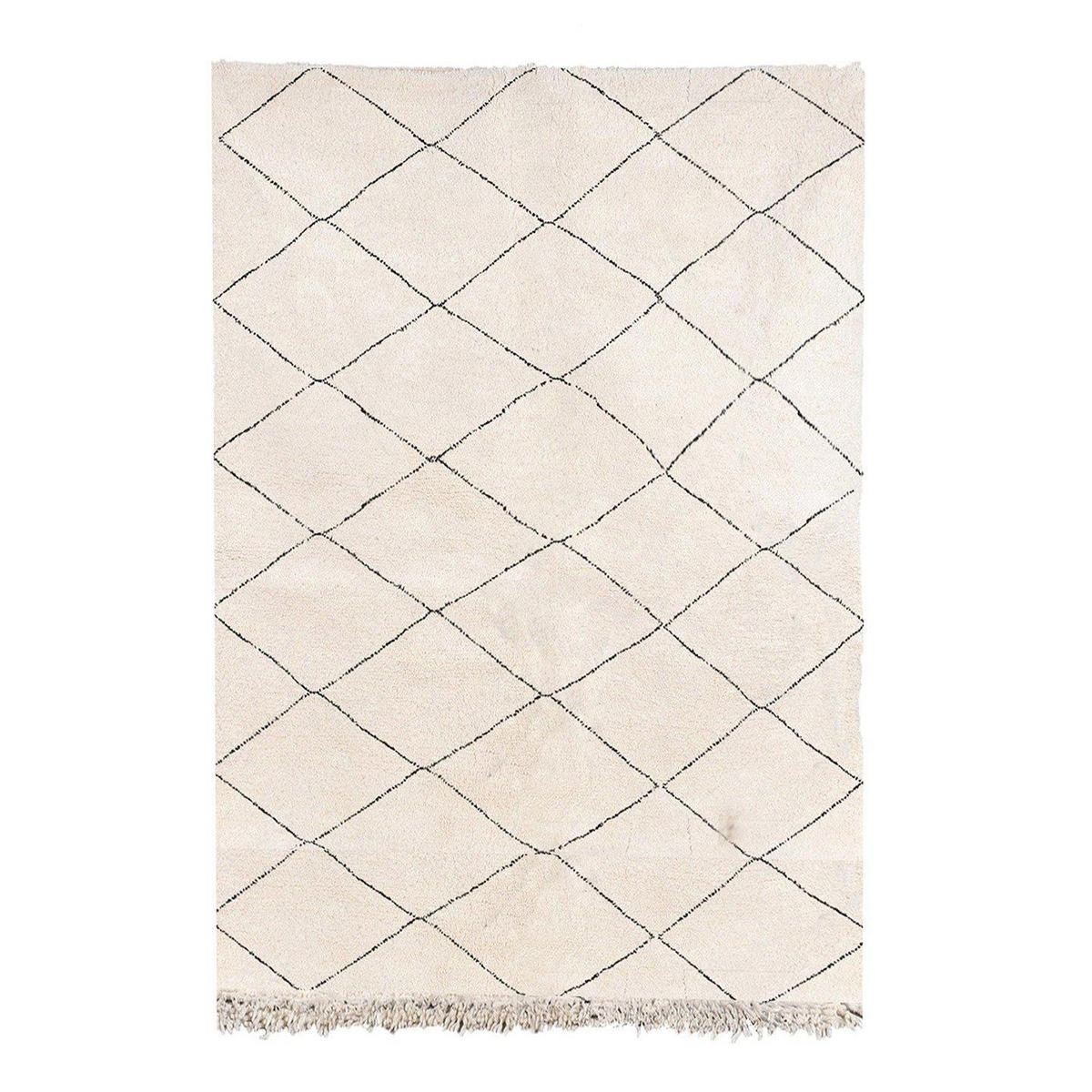 BERBERTEPPICH marokkanisch schwarz weiß Kasbah beige - Beige, Naturmaterialien (250/350cm) - AFK Living