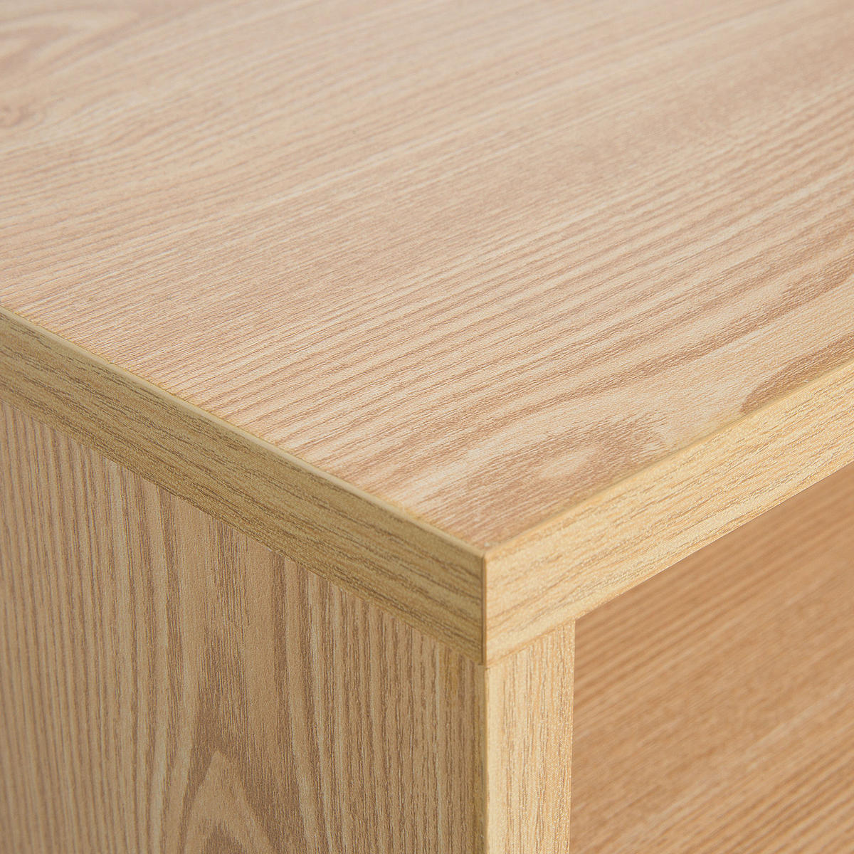 NACHTTISCH heller Holzfarbton 2 Schubladen Fargo - Braun/Weiß, Holzwerkstoff (40/48/30cm) - Beliani